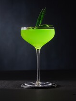 Red - free crystal Martini thin 220 ml high - foot translucent butterfly - shaped champagne cocktail glass