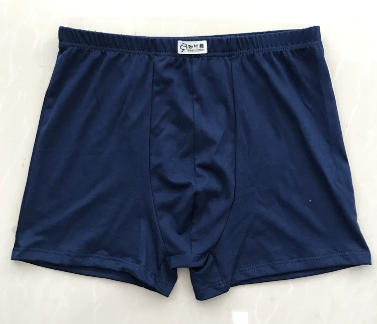 Quần lót boyshort eo cao Quần cotton nam trung niên 衩 cotton cao cấp cha già sinh lý trung niên 100% quần lót đùi nam