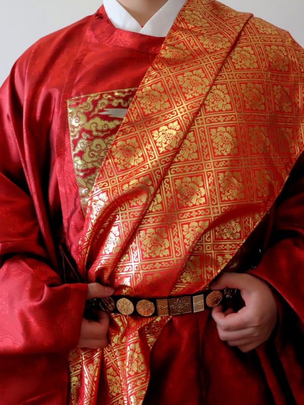 Red Hanfu Wedding Dress Accessories Decorative Parts Brocade Red Scarf Size 35cm* 3m Red Hanfu Wedding Dress Accessories Decorative Parts Brocade Red Scarf Size 35cm* 3m