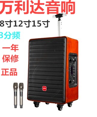 Vanlida M9055 Outdoor High Power Heavy Bass 3 Frequency Division Sound Card Live 12 Inch 15 Inch Bluetooth Microphone Speaker