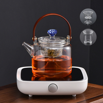 New product Xinyu handmade glass boiled tea steamed tea high temperature lead-free heat resistant pot Sanjie s6 second generation Guanshan electric pottery furnace