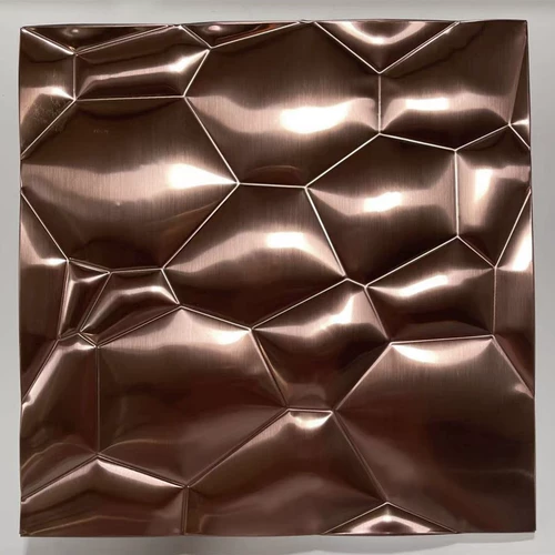 Металлическая черная мозаика из нержавеющей стали, зеркальный эффект, 3D