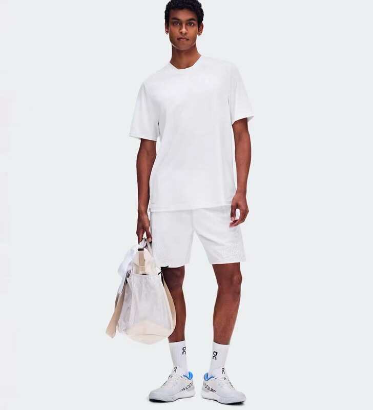 Onapa 26 Wimbledon Tennis Wear Court-T Edit Ldn Pure White Quick-Drying Tennis Short-Sleeve Shirt and Shorts