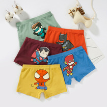 Childrens cotton underwear boys boxer pants cotton baby boy boxer pants five-pack 12 shorts 4 years old