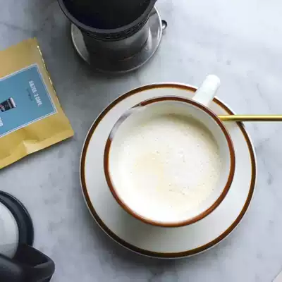 Korea ins coffee cup thick porcelain cup medium Cup Latte Australian White Cup Lahua cup black tea cup saucer set
