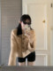 [Little Relative]Fulffy Mei Mei 2025 Autumn/Winter Women's New Miu-Style Brown Lapel Lamb Wool Coat