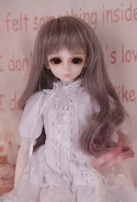 BJD doll wig SD doll 1 4 4 points gray powder hair not only shoot
