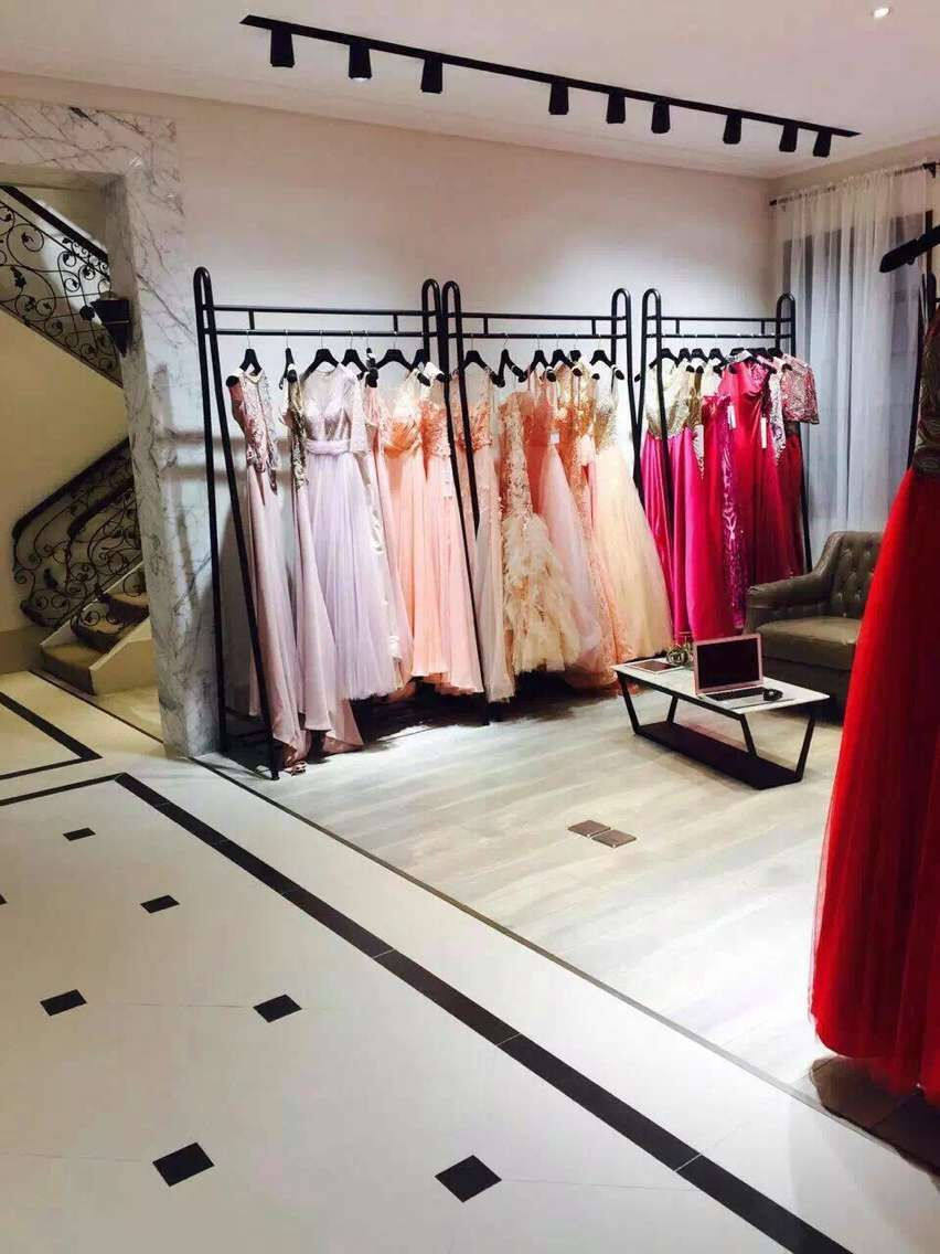 Iron Art Wedding Dress Shelf Clothing Show Shelf Arrival Type Middle Island Rack Gown Costume Shelving Shelf-clothes Hanger