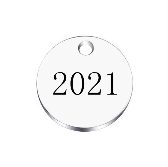 Stainless steel keychain anti-lost phone number plate car key mobile phone number pure copper titanium alloy anti-lost plate