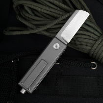 High-grade outdoor self-defense folding knife titanium alloy S35VN powder steel mini razor use multi-tungsten steel head