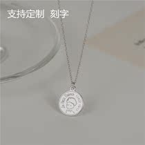 Men and women necklace 925 sterling silver ins cold wind little Prince necklace female coin tide Net red round brand choker