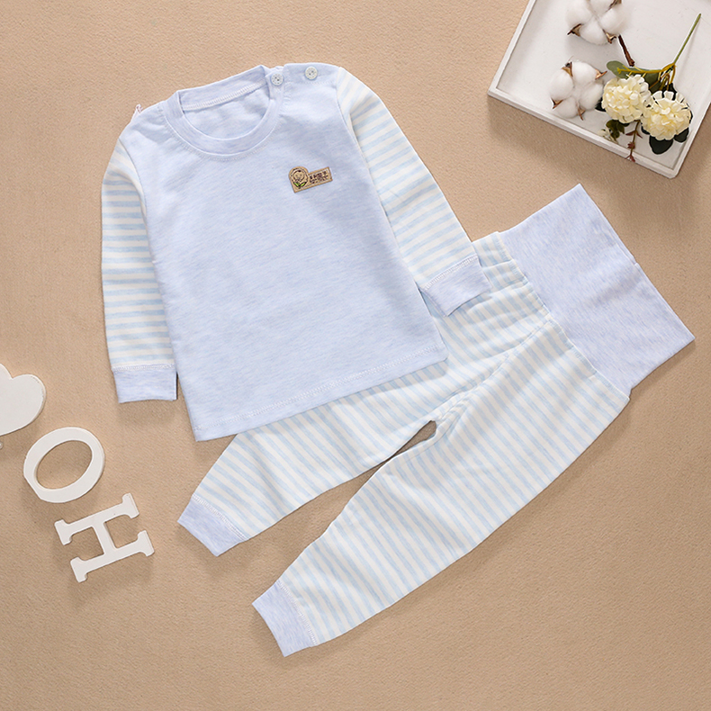 Baby Qiuyi Qiuku Set Cotton Đồ lót cho trẻ em Cô gái bảo vệ eo cao Belly Boy Boy Spring Spring Pyjama quần giữ nhiệt bé gái