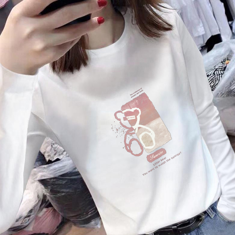 European Station 2026 Early Spring New Women's White T-Shirt Long-Sleeved Trendy Pure Cotton Base Shirt Inner Wear Top