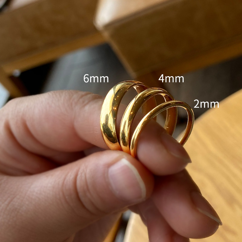 5g Weight Rings Classification 6, 7, 8 Ring Size Daily Occasion Titanium Steel Material Fashion Round Titanium Steel Plating Rings