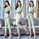 Temperament small suit suit female 2022 summer new fashion foreign style age reduction waist thin section professional wear two-piece set