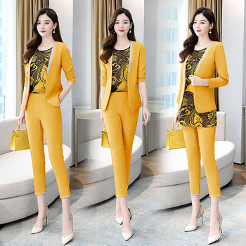 Temperament Goddess Fan Professional Suit Female 2022 Spring and Autumn New Fashion High-end Slim Suit Feminine Three-piece Suit