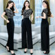 High-end professional jumpsuit women's summer dress 2022 summer new fashion celebrity temperament drape wide-leg jumpsuit