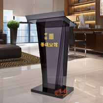 Customized White movable podium conference speaker table acrylic high-end hotel desk reception desk