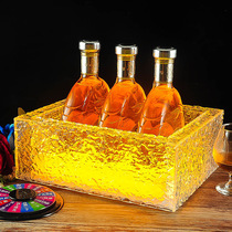 Customized bar Iron Bar Black Bright Spirit Seat XO Champagne Wine Wine Rack Line Cabinet Line Line Line