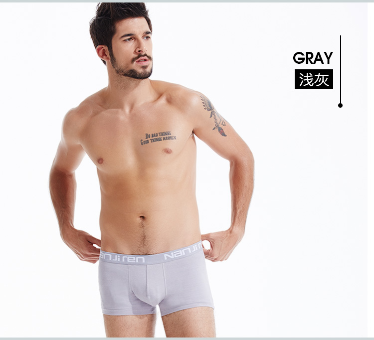 Đồ lót nam 100% chất béo nam boxer cotton cotton cỡ lớn lỏng lẻo modal trung niên bốn điểm quần sịp cotton nam