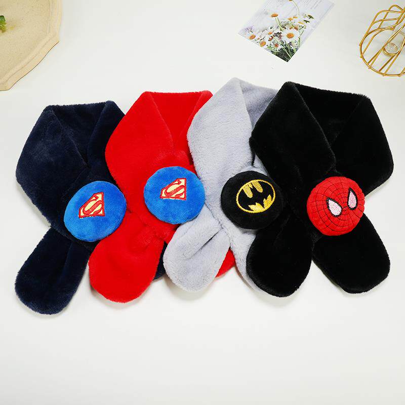 Hero Children Scarves Winter warmth Anti-chill windproof Thickened plush male and female children's neck sleeves Baby Scarf