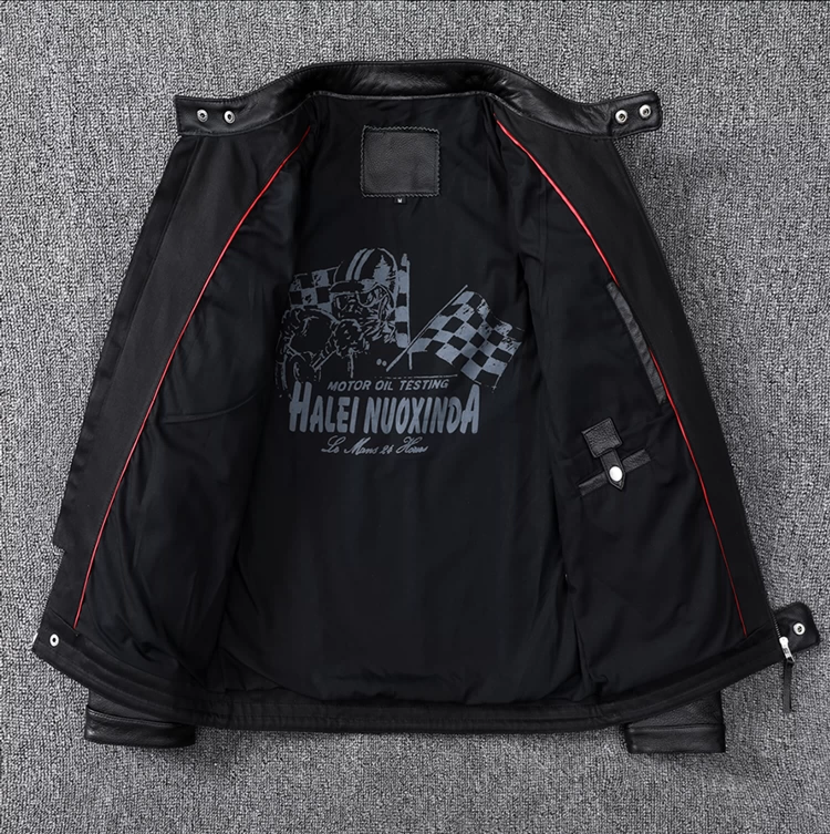 Xe máy Harley lớp trước áo khoác da nam đi xe máy phù hợp với dáng ngắn thanh niên áo khoác da áo khoác ưu đãi đặc biệt