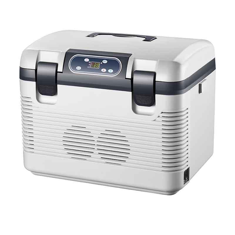 Car Refrigerator 12/24V/110V Dual-Use for Car and Home, Portable Refrigerator, Cooler Box, 2-8 Degree Thermostat, for Taiwan Use