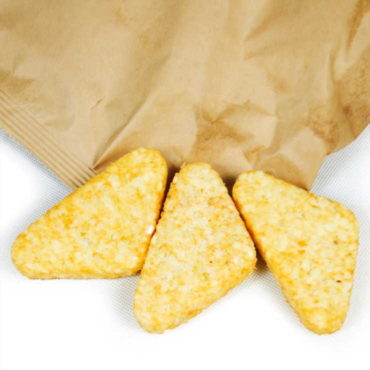 American Lamb Weston B03 Triangle Hash Browns (New X7916) Frozen Hash Browns 2 26kg Bags