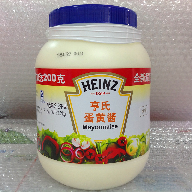 Heinz mayonnaise 3 2KG salad burger sandwich western food seasoning area 4 bottles