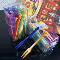 South Korea imported digital fruit fork kitchen creative fruit plate fork infants and young children eat fruit safe non-slip fork