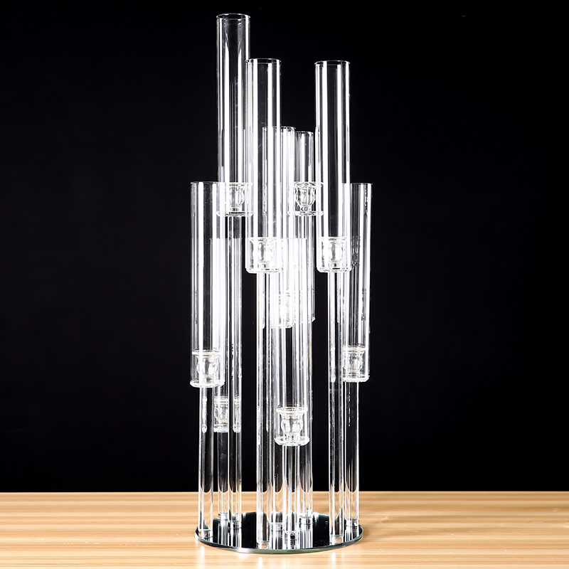 Eurostyle Crystal Candle Holders 10 Head Weddings Weddings Wedding Wedding arrangement Decorative Dining Table Pendulum-Led Glass Candle Holder