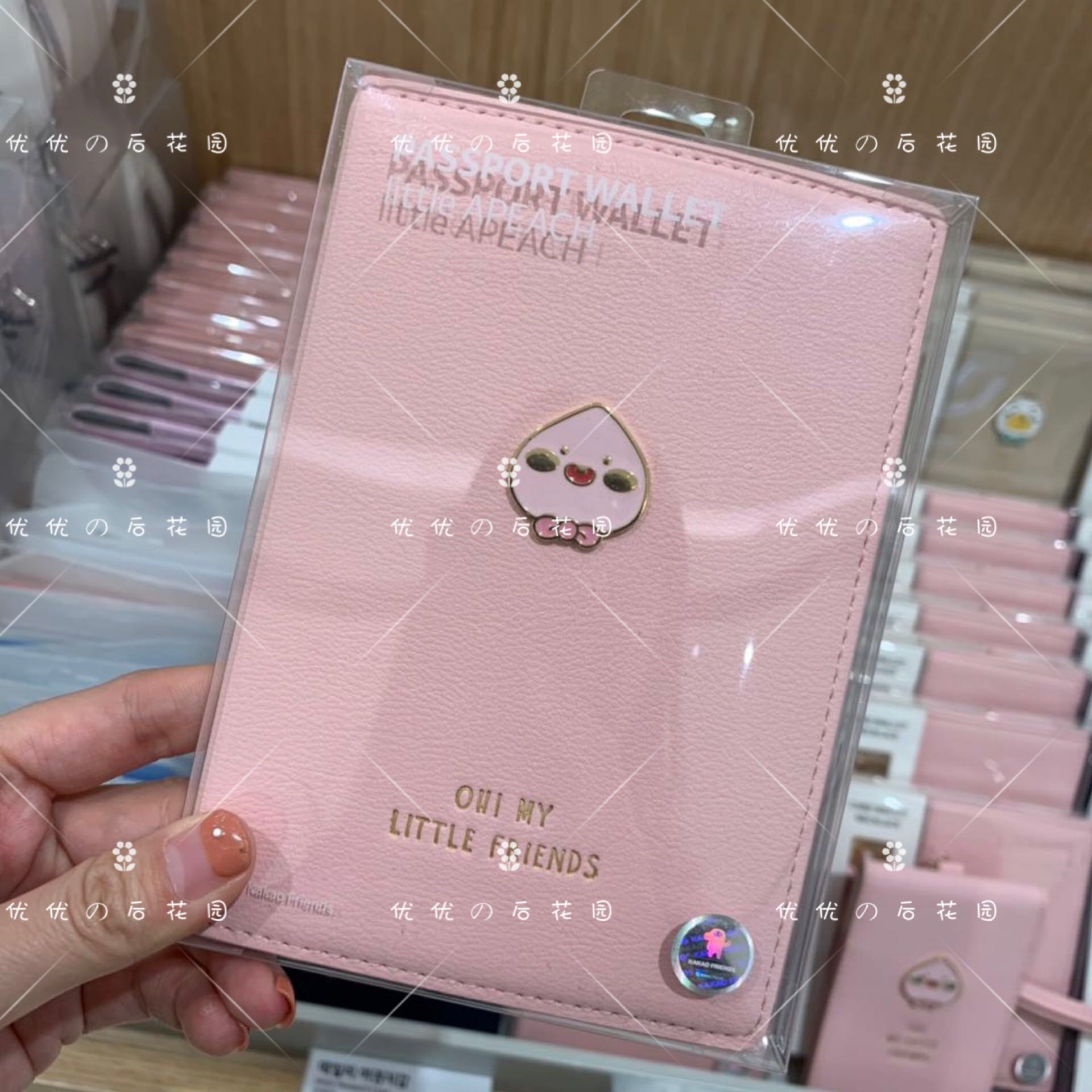 (Youyou の Korean purchase) now KAKAO FRIENDS imitation leather passport holder carry-on document holder passport holder