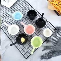 Stainless steel Western Dining Sauce Cup with handle Dip Sauces Steak Sauce Cups ceramic salads Ketchup Cutlery Cutlery