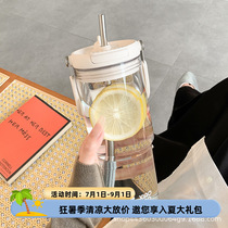 New simple straw cup for summer high-looking large-capacity high-temperature-resistant ice cup car-mounted portable kettle cup