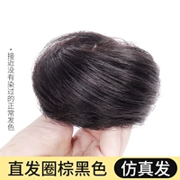 Пушистая [искусственные волосы] прямая лента для волос коричнево-черного цвета