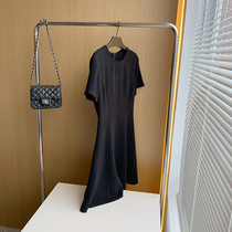 Shock the appearance of Th with coarse and sour temperament dress women's small black skirt waist slim short sleeve small skirt