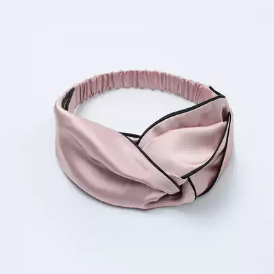 Cnsilk silk silkworm silk hair belt two-color retro silk wide hair band hairband protection hair can be customized