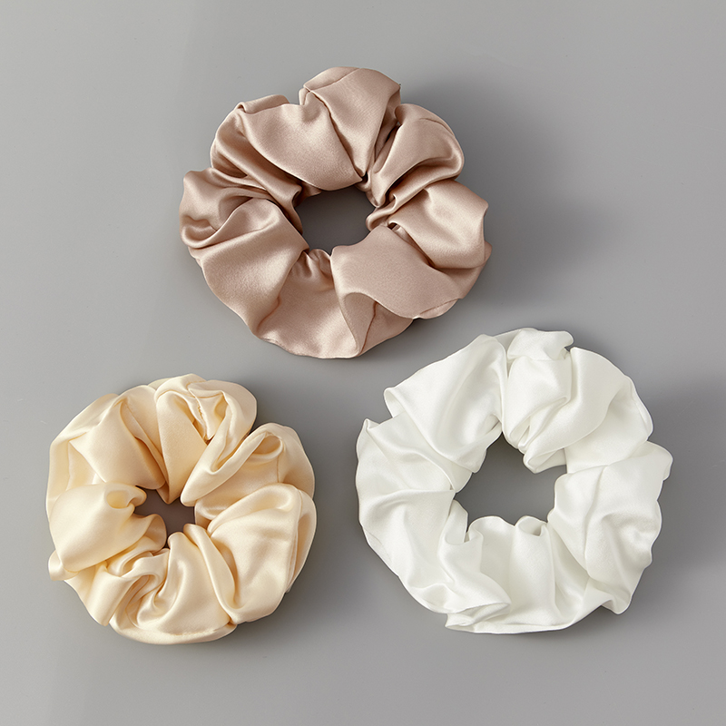 Cnsilk 100 % silk silk silk silk silk silk hair hair with large retro hair ring hair tail Han