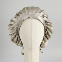 Cnsilk 100% Mulberry Silk Sleeping Hat Real Silk Moon Cap Hair Care Pregnant Woman Hat Chemotherapy Cap Adjustable Air Conditioning Cap