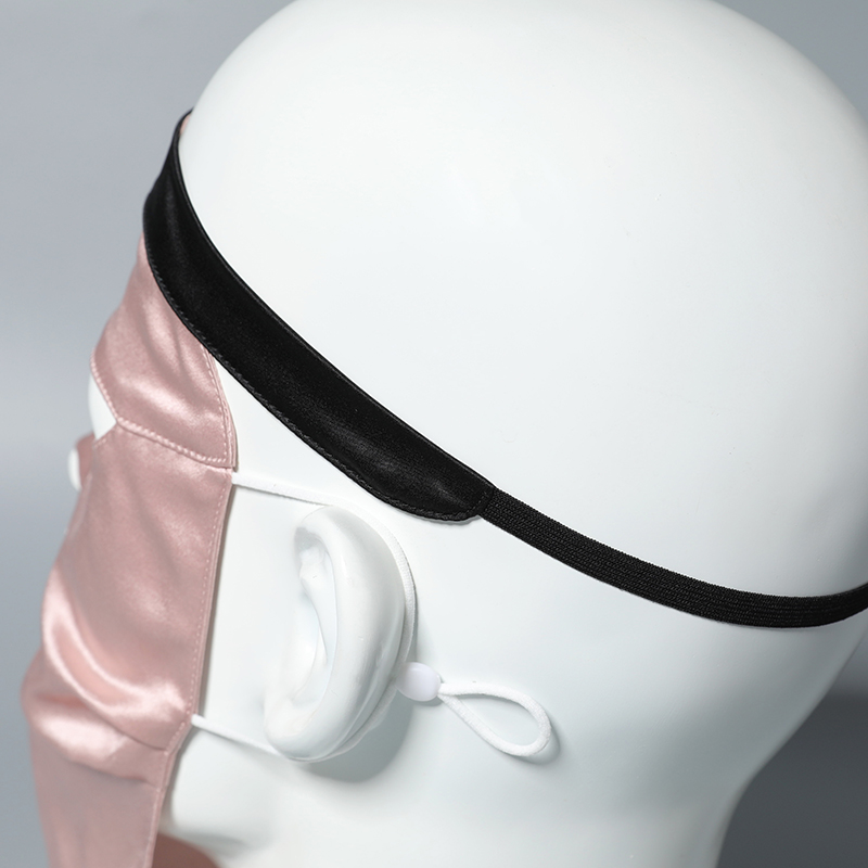Cnsilk 100% mulberry silk fixed belt mask reinforced elastic headband driving anti-drop accessories