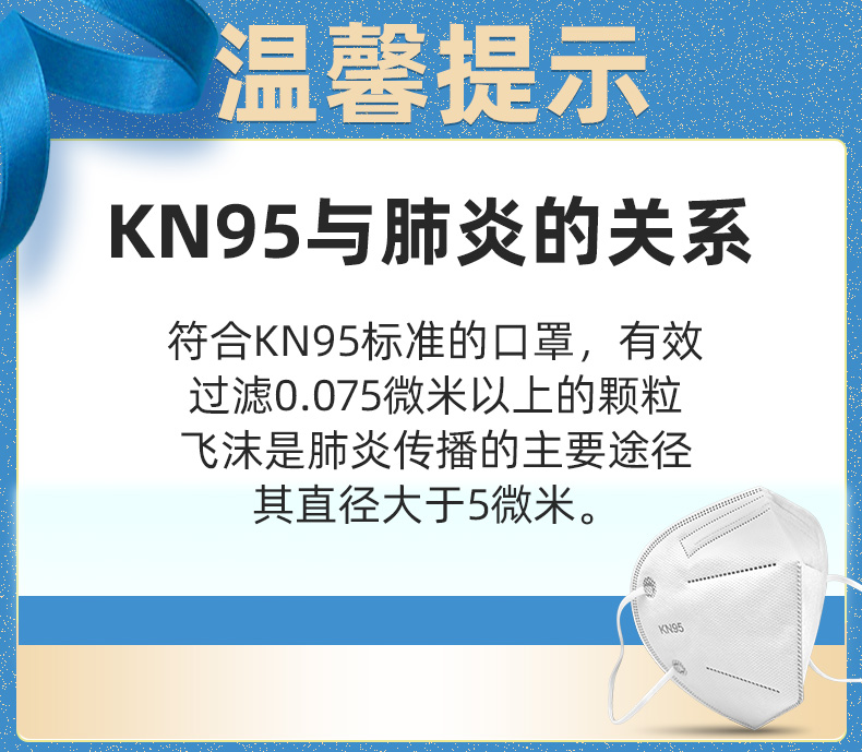 织物康 KN95级别 防病毒口罩 10只独立包装 图6