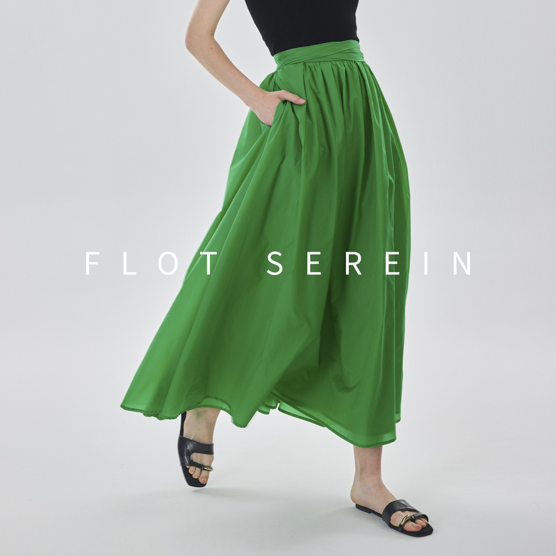 Flot Serein Long A-Line Skirt with Large Hem, Double-Layered, Niche Design, High-End French Style, New Spring/Summer Model Flot Serein Long A-Line Skirt with Large Hem, Double-Layered, Niche Design, High-End French Style, New Spring/Summer Model