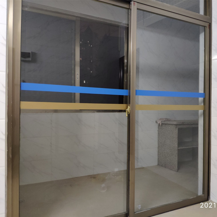 Glass door anti - collision waist sticker - tightening door decorated color stickers Office moving door gold - pulled flower waterproof sticker