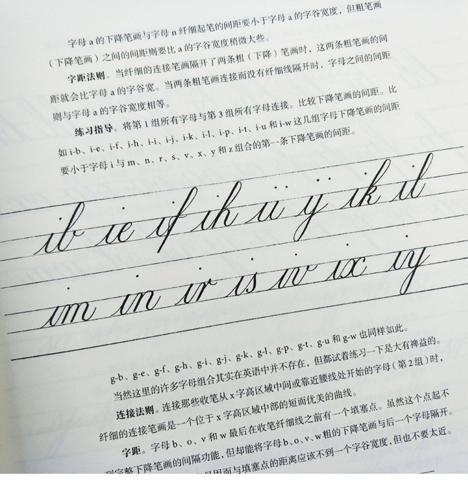 圆体字美国英文字体书法手册 复古圆体花体字书法临摹练习字帖初学自学书法基础指导入门教程 钢笔英语圆字体书法商用作品临摹教材_虎窝淘
