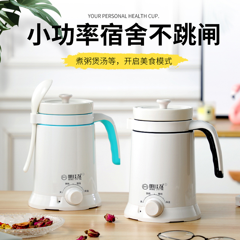 Electric saucepan dorm room office wellness saucepan mini insulation health preserving cup small power cooking congee cup electric hot cup 1 person 2