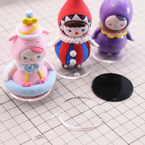 Глина, кукла, круглая прозрачная фигурка, акриловая прокладка