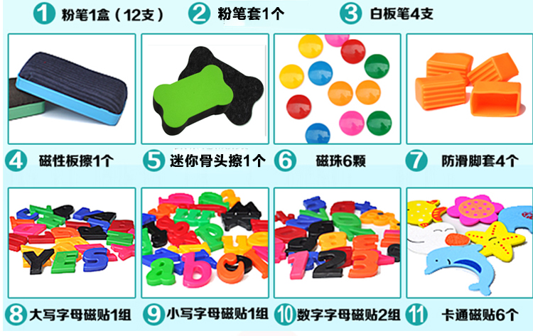【德興生活館】【108CM可升降(標準禮包)】巧靈瓏大號實木兒童畫板雙面磁性可升降畫架家用畫畫寫字板小黑板