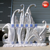 Feather foam sculpture model custom silver fishtail wedding bubble carving stage background leaves wedding Roman column