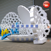Wedding foam sculpture ocean coral shell wave conch bubble sculpture Wedding stage decoration background customization