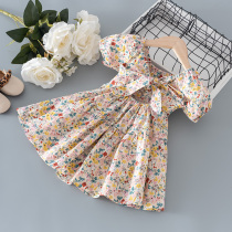 Childrens summer style cotton skirt girls floral cotton skirt 1 little girl princess dress 4 baby summer dress